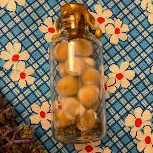 Spring intention jar handmade sealing wax and pussywillow for gentle meditation